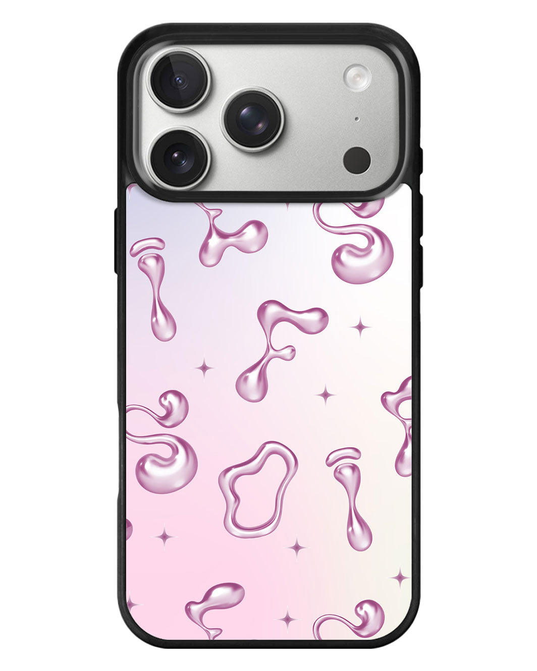 iPhone Standee Grip Case - Pink Chrome Monogram