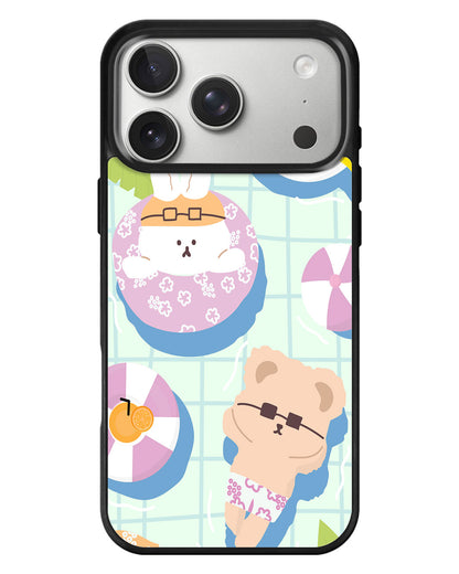 iPhone Standee Grip Case - Poodle Party Pink