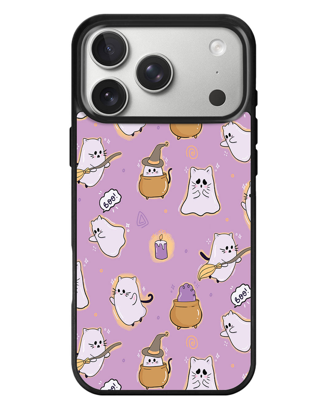 iPhone Standee Grip Case - Spooky Cat