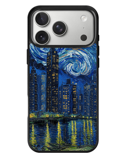 iPhone Standee Grip Case - Starry Cityscape