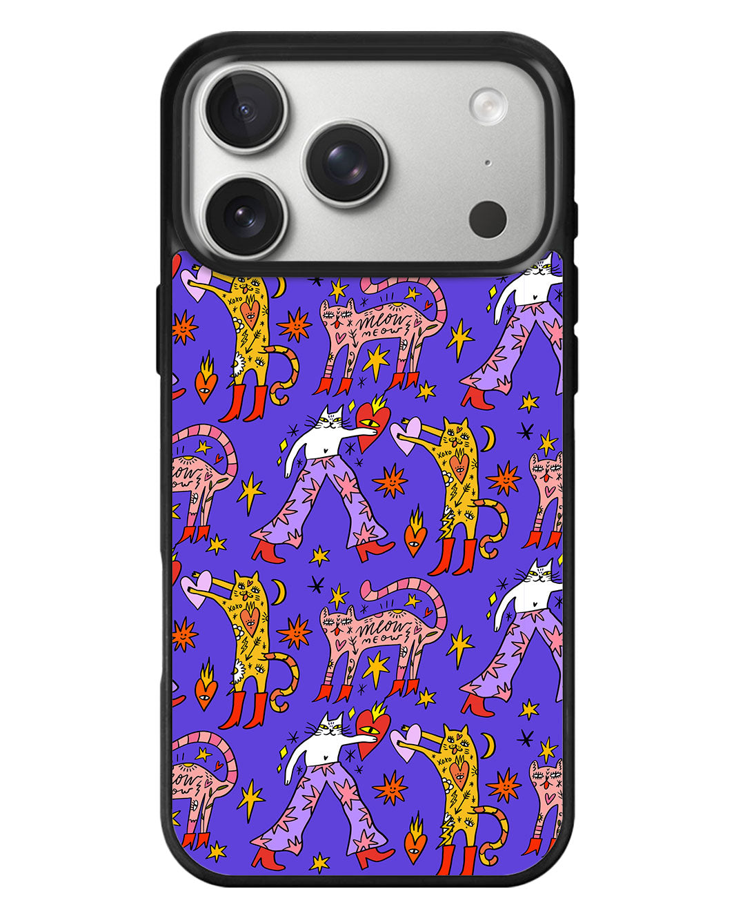 iPhone Standee Grip Case - Violet Meow