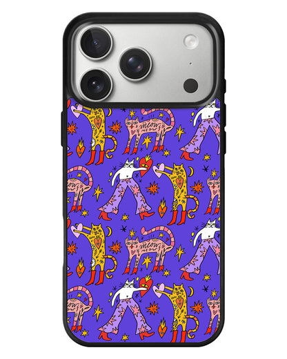 iPhone Standee Grip Case - Violet Meow
