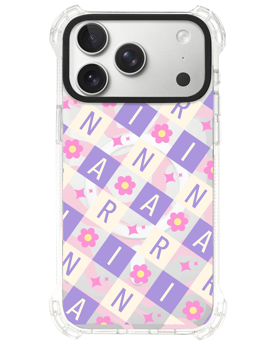 iPhone Ultimate Model-S⁴ - CUSTOM MONOGRAM 3.0 Flower Grid 3.0