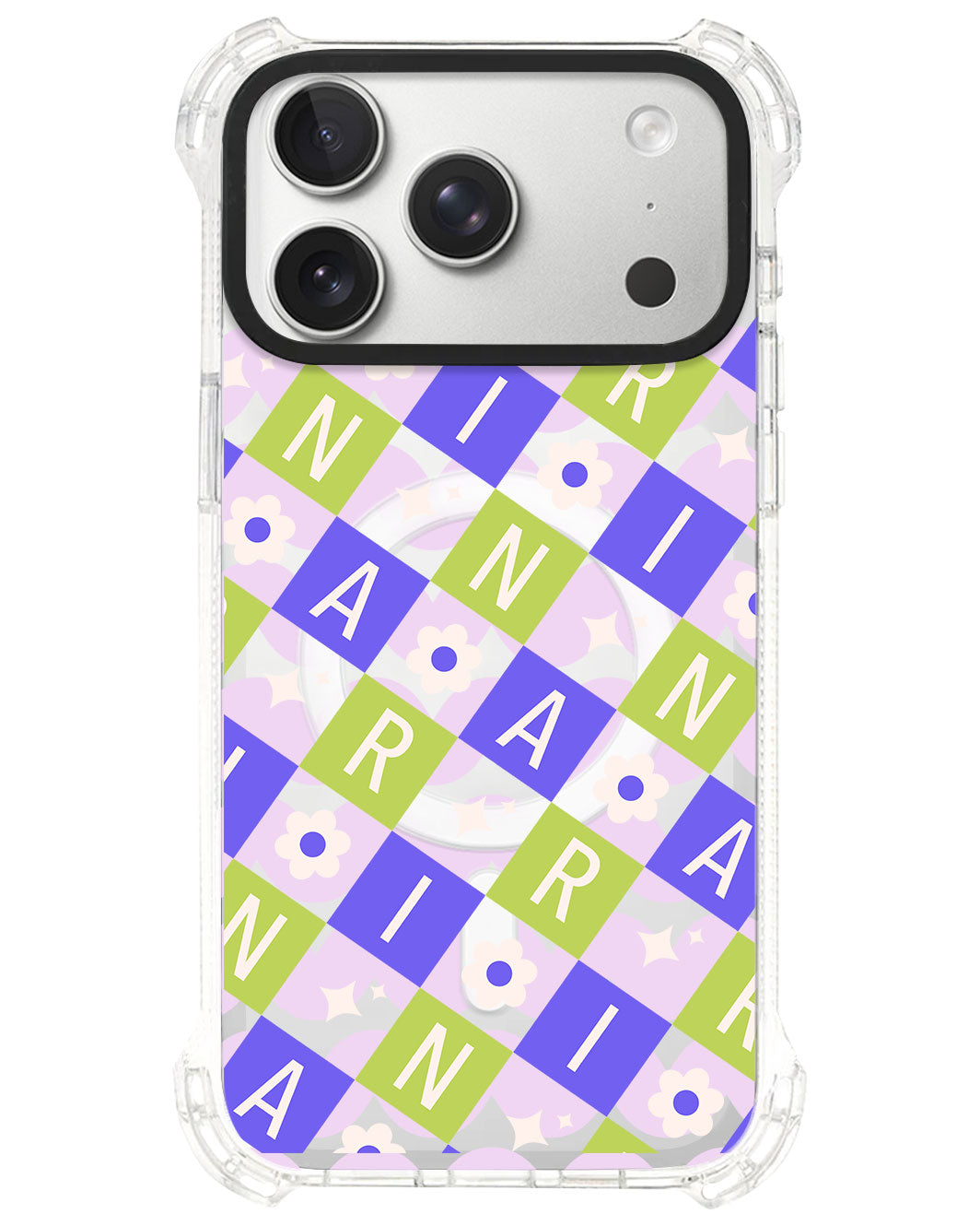 iPhone Ultimate Model-S⁴ - CUSTOM MONOGRAM 3.0 Flower Grid 5.0
