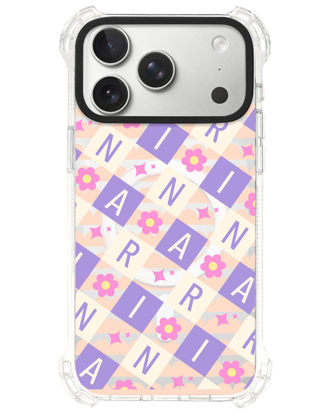 iPhone Ultimate Model-S⁴ - CUSTOM MONOGRAM 3.0 Flower Grid 3.0