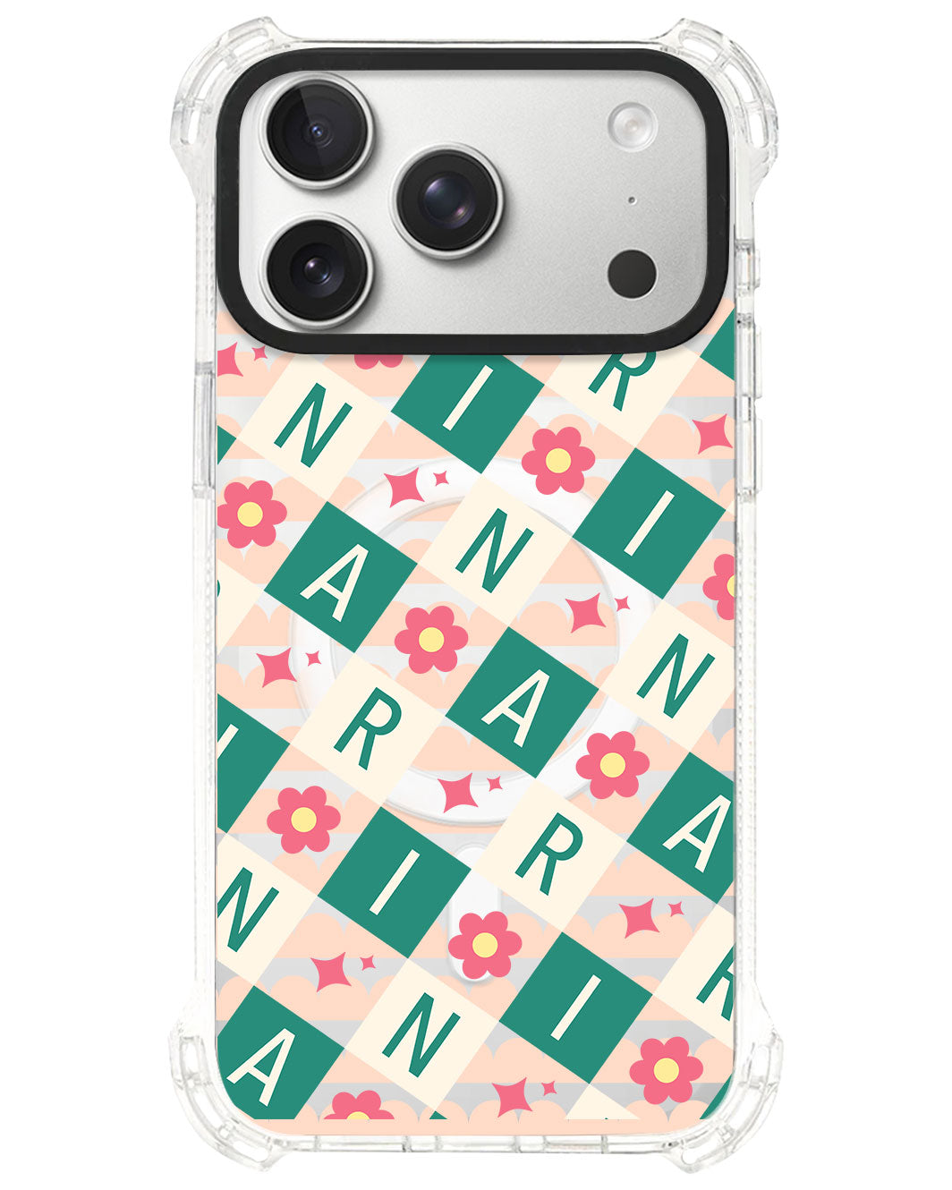 iPhone Ultimate Model-S⁴ - CUSTOM MONOGRAM 3.0 Flower Grid 4.0