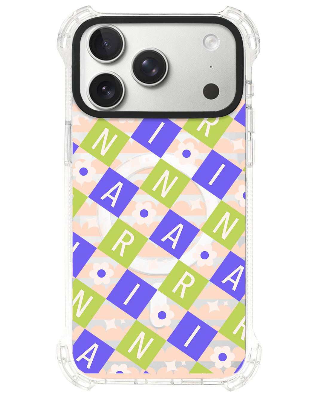 iPhone Ultimate Model-S⁴ - CUSTOM MONOGRAM 3.0 Flower Grid 5.0