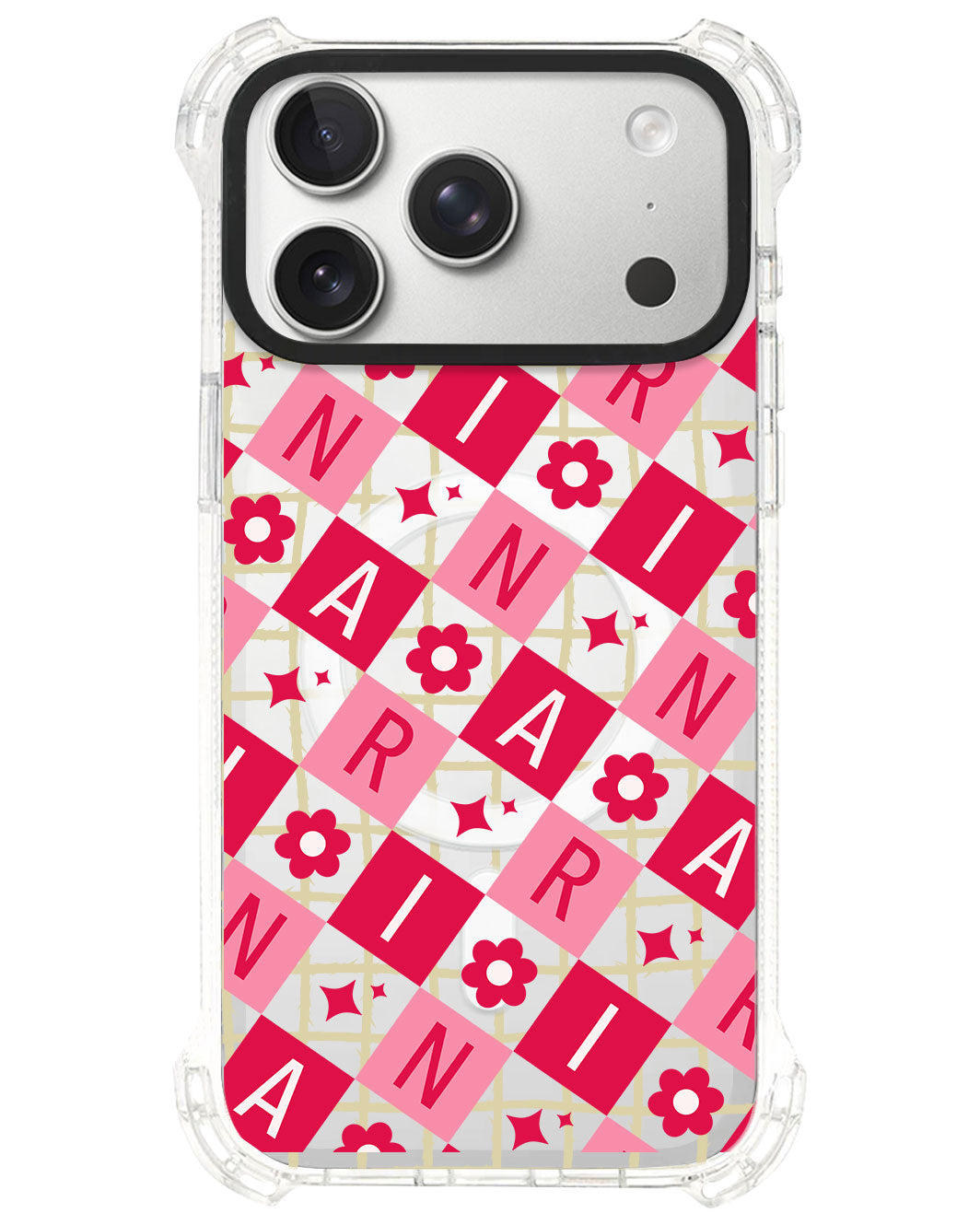iPhone Ultimate Model-S⁴ - CUSTOM MONOGRAM 3.0 Flower Grid 1.0