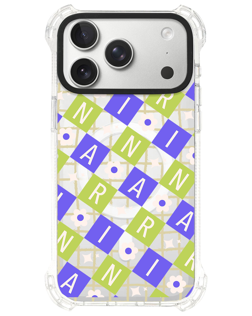 iPhone Ultimate Model-S⁴ - CUSTOM MONOGRAM 3.0 Flower Grid 5.0