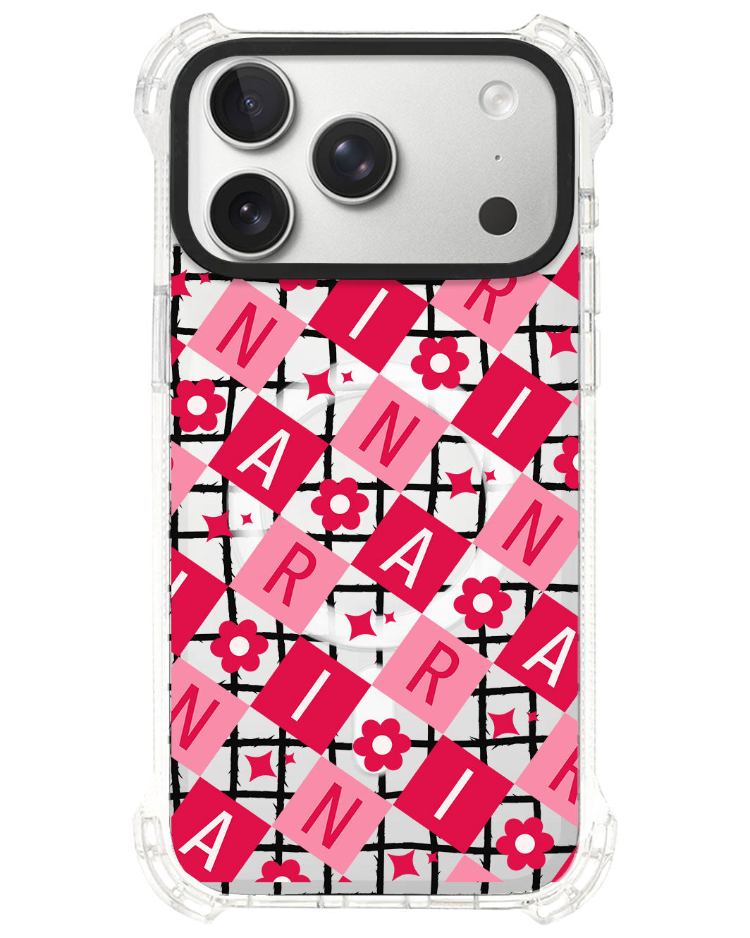 iPhone Ultimate Model-S⁴ - CUSTOM MONOGRAM 3.0 Flower Grid 1.0