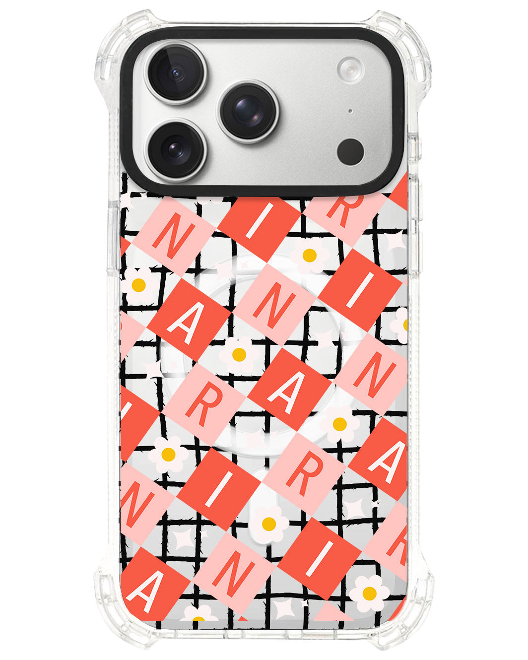 iPhone Ultimate Model-S⁴ - CUSTOM MONOGRAM 3.0 Flower Grid 2.0