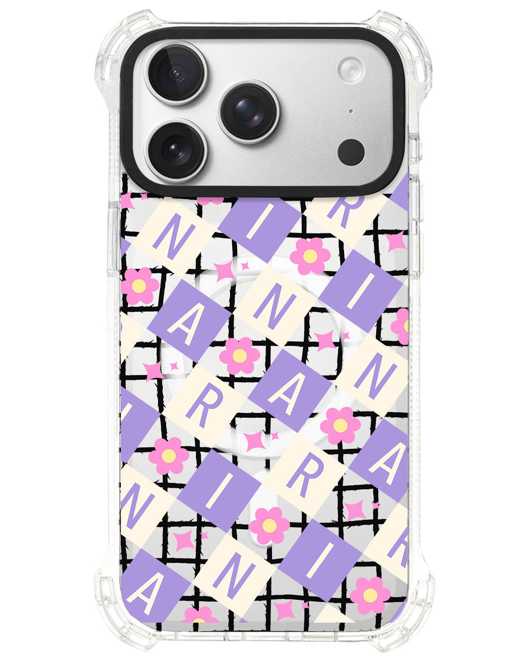 iPhone Ultimate Model-S⁴ - CUSTOM MONOGRAM 3.0 Flower Grid 3.0