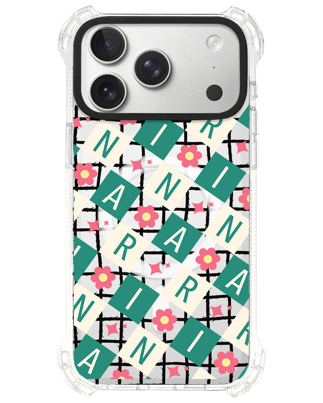 iPhone Ultimate Model-S⁴ - CUSTOM MONOGRAM 3.0 Flower Grid 4.0