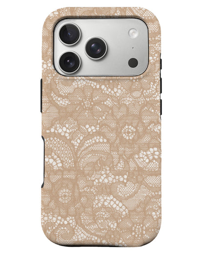 iPhone Rearguard Defender - Cream Lace