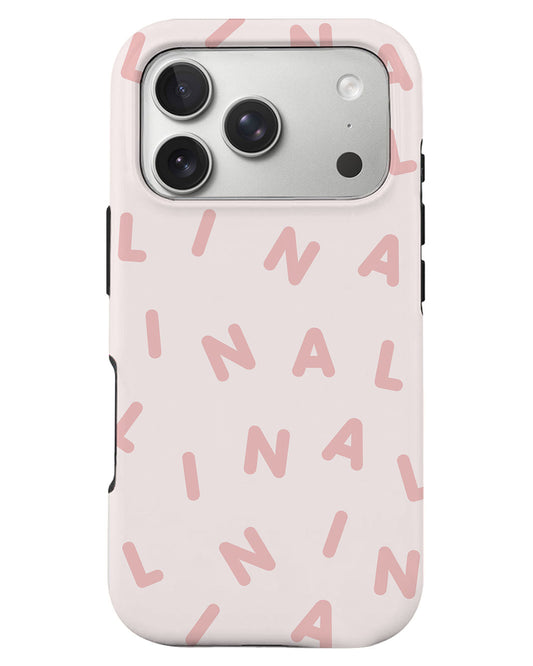 iPhone Rearguard Defender - CUSTOM MONOGRAM 2.0 Rosewater