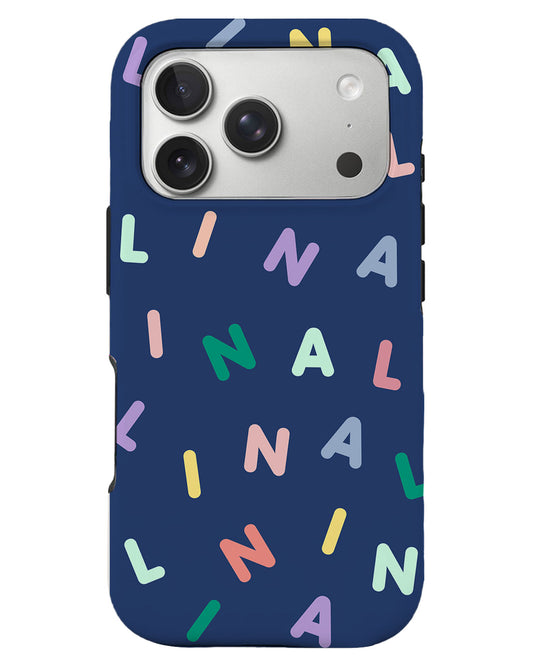 iPhone Rearguard Defender - CUSTOM MONOGRAM 2.0 Rainbow