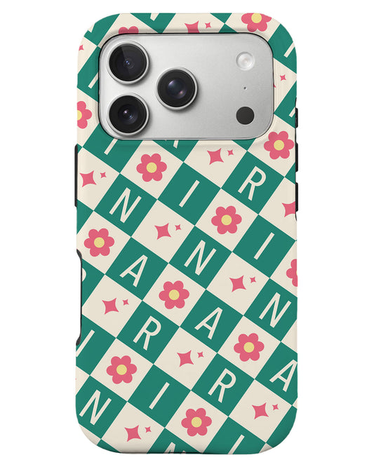 iPhone Rearguard Defender - Flower Grid Monogram 4.0
