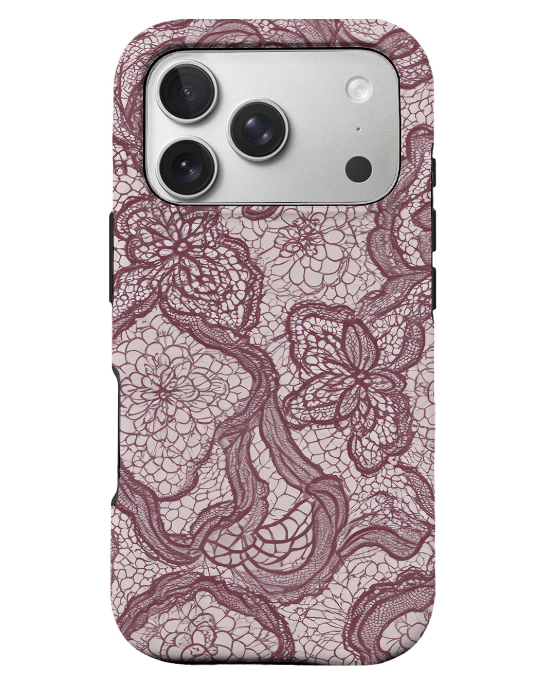 iPhone Rearguard Defender - Red Wine Lace