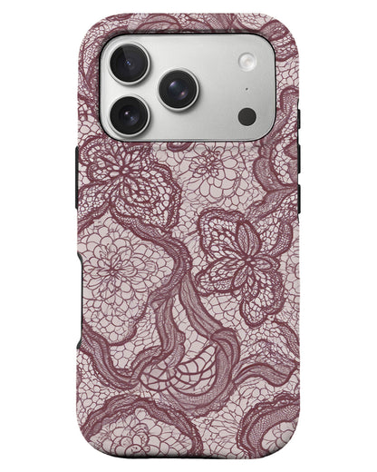 iPhone Rearguard Defender - Red Wine Lace
