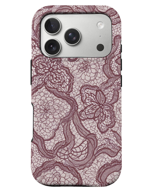 iPhone Rearguard Defender - Red Wine Lace