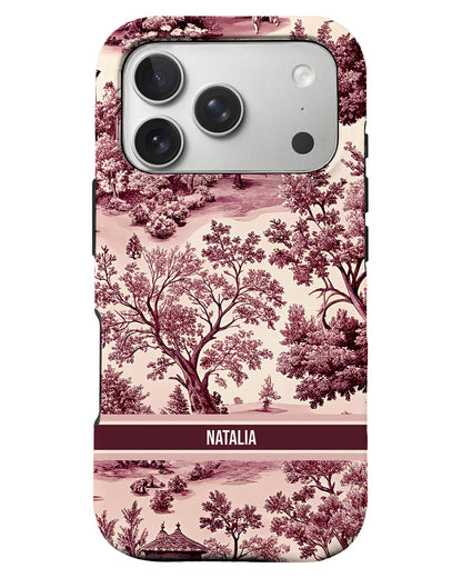 iPhone Rearguard Defender -Toile Du Juoy Chateau Burgundy Edition