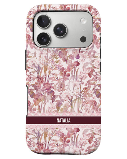 iPhone Rearguard Defender -Toile Du Juoy Jardin Burgundy Edition