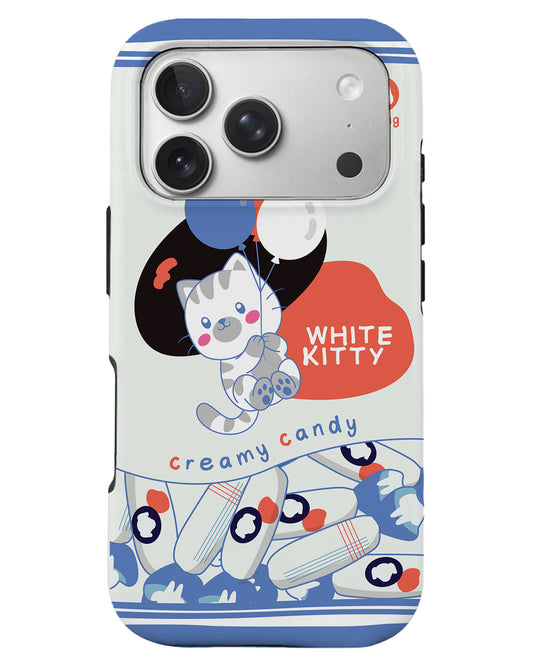 iPhone Rearguard Defender - White Kitty