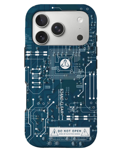 iPhone Rearguard Defender - Circuit Blue