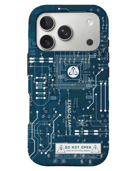 iPhone Rearguard Defender - Circuit Blue