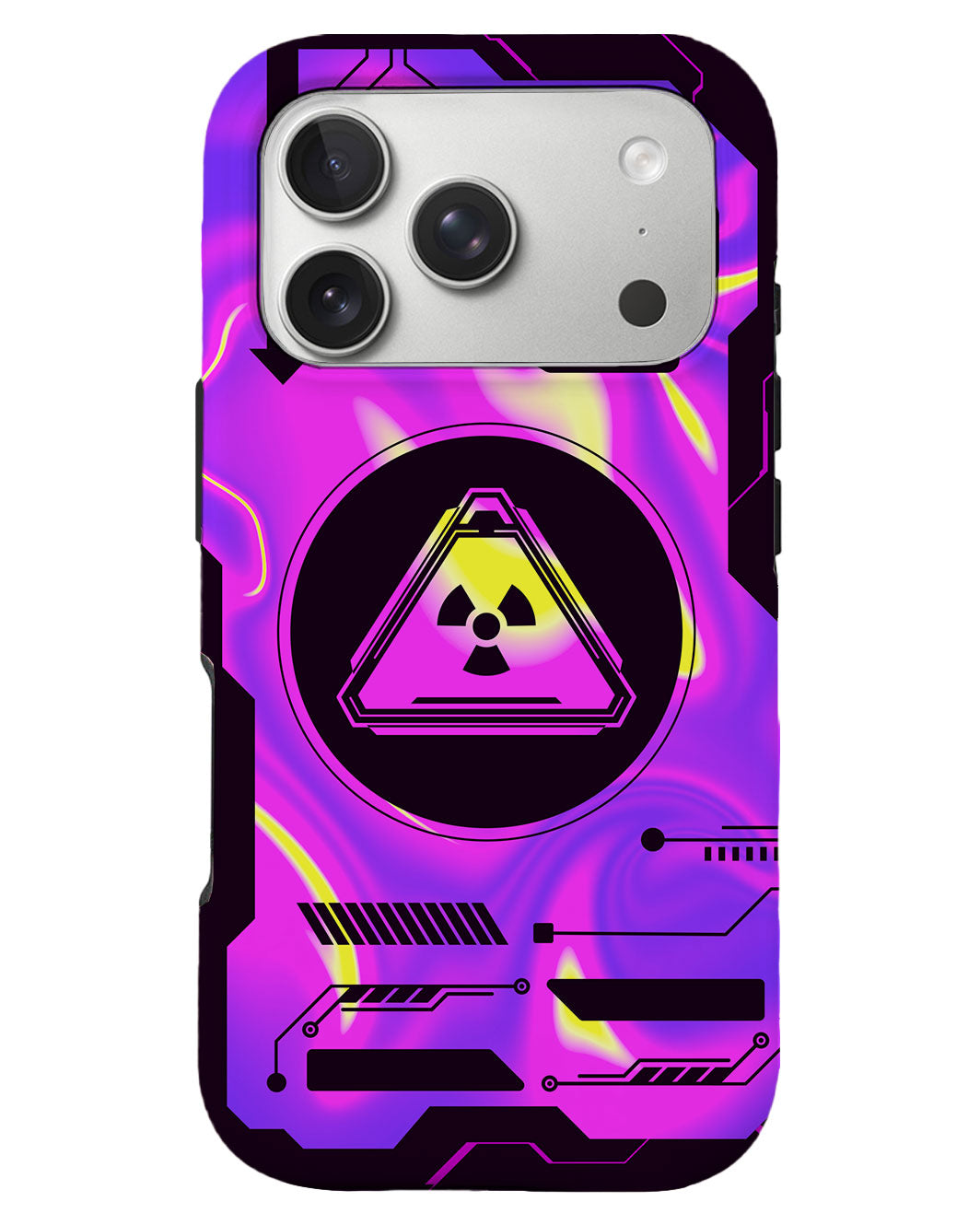 iPhone Rearguard Defender - Luminous Cyberpunk Purple