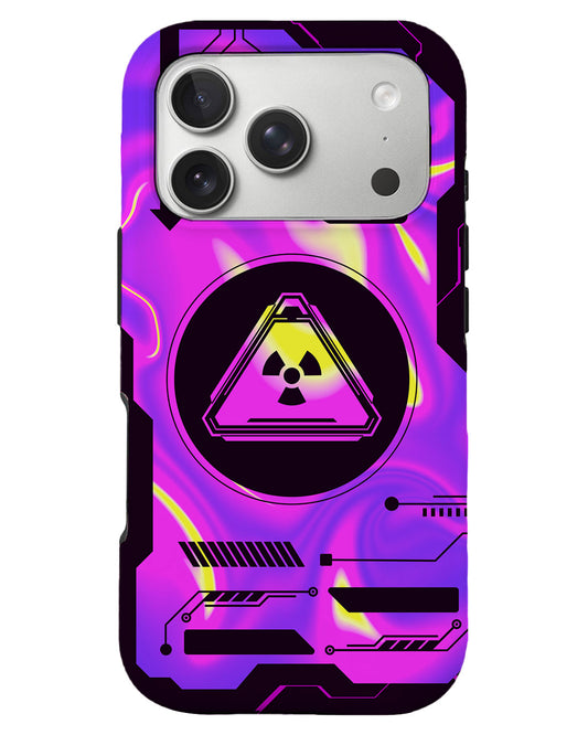 iPhone Rearguard Defender - Luminous Cyberpunk Purple