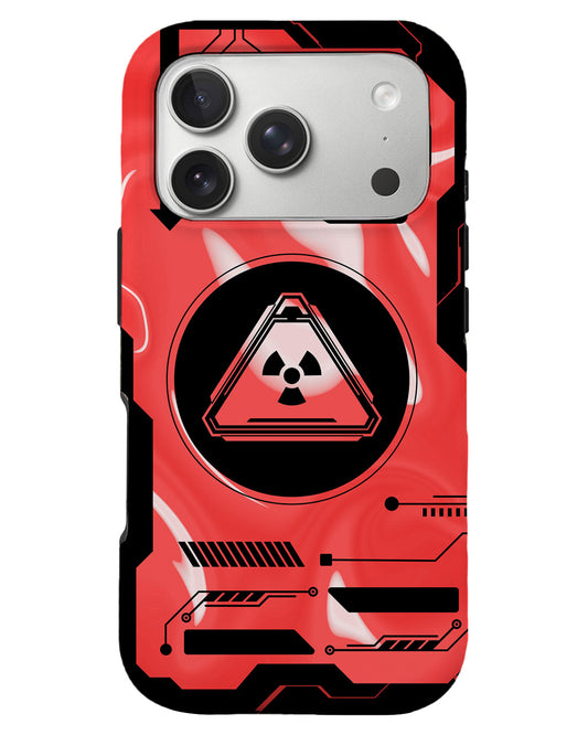 iPhone Rearguard Defender - Luminous Cyberpunk Red