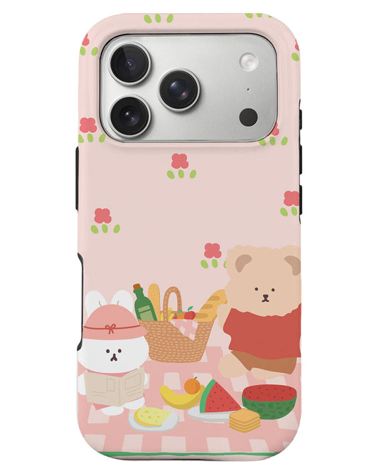 iPhone Rearguard Defender - Picnic Bear Pink