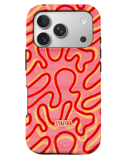 iPhone Rearguard Defender - Red Waves