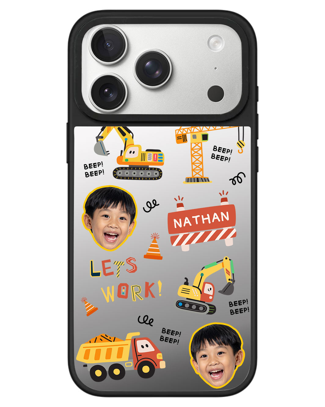 iPhone Mirror Grip - Face Grid Construction
