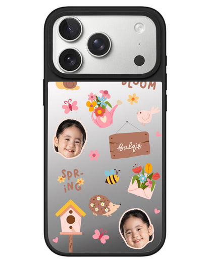 iPhone Mirror Grip - Face Grid Spring Bloom