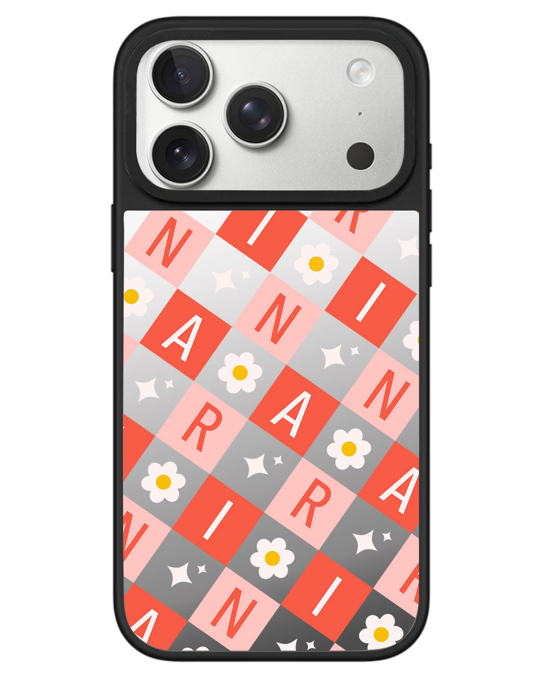 iPhone Mirror Grip - Flower Grid Monogram 2.0