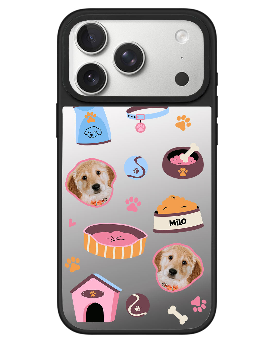 iPhone Mirror Grip - Pet Grid Puppy Cozy Day