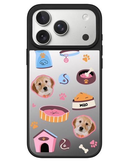 iPhone Mirror Grip - Pet Grid Puppy Cozy Day