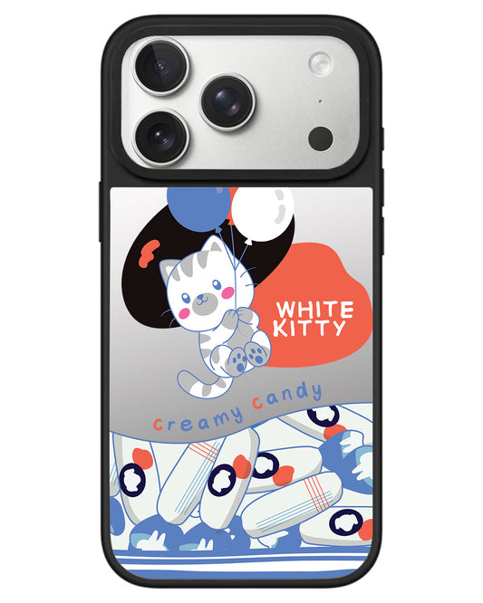 iPhone Mirror Grip - White Kitty
