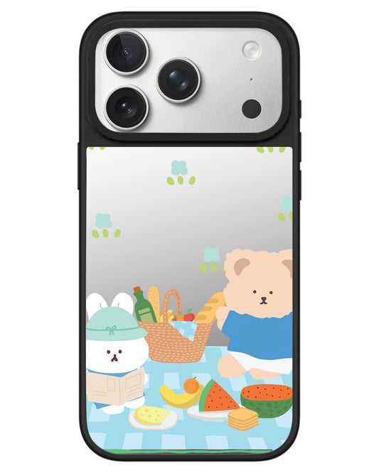 iPhone Mirror Grip - Picnic Bear Blue