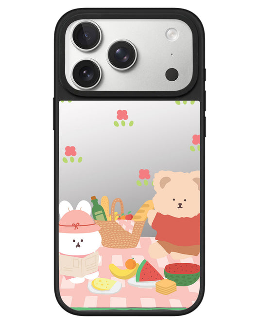 iPhone Mirror Grip - Picnic Bear Pink