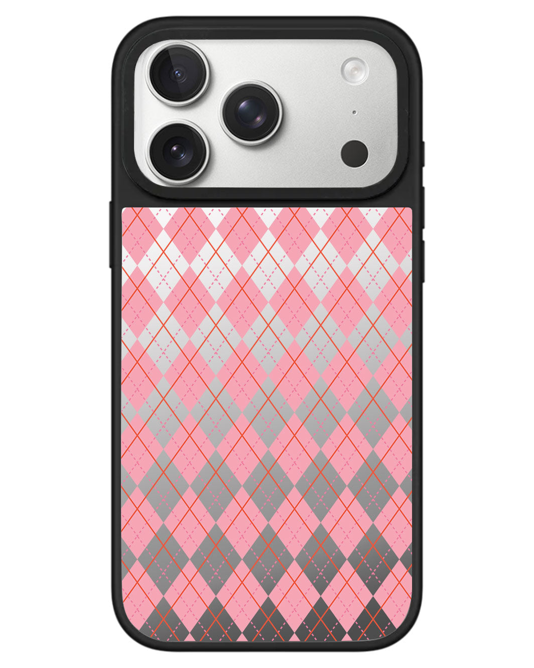 iPhone Mirror Grip - Pink Argyle