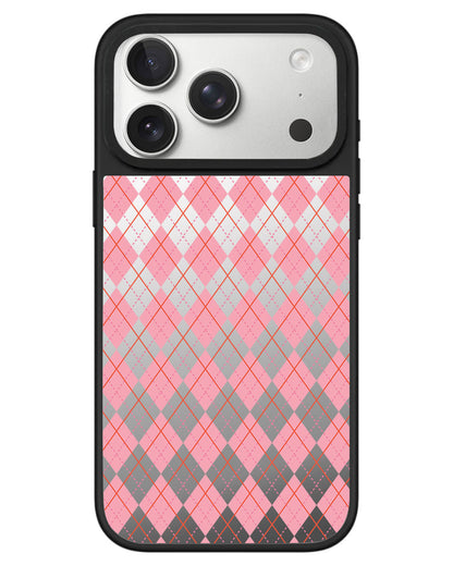 iPhone Mirror Grip - Pink Argyle