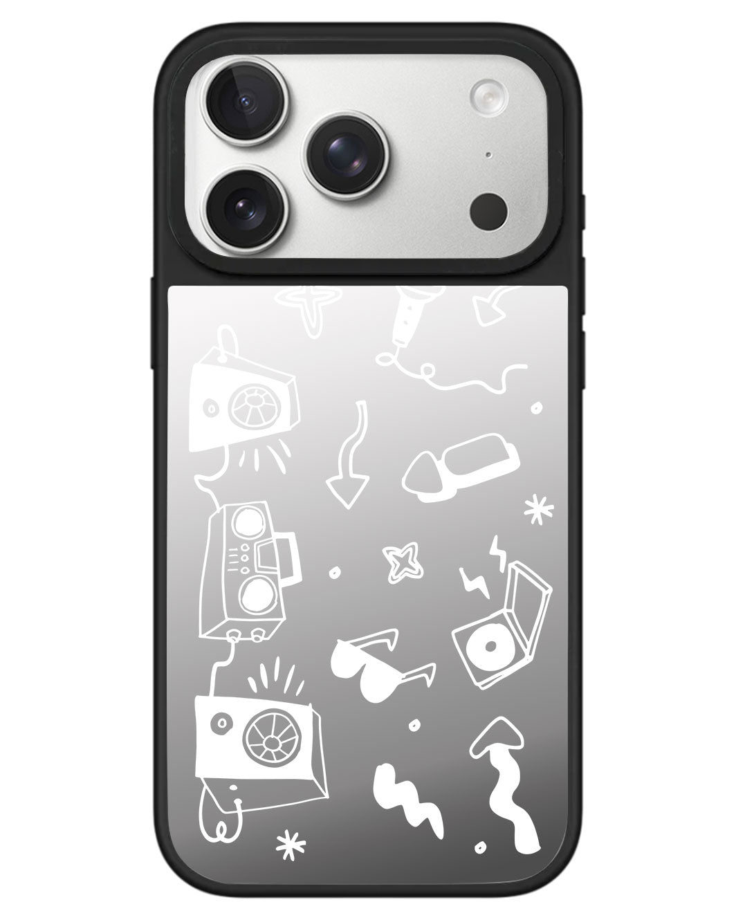 iPhone Mirror Grip - Rock n Roll White