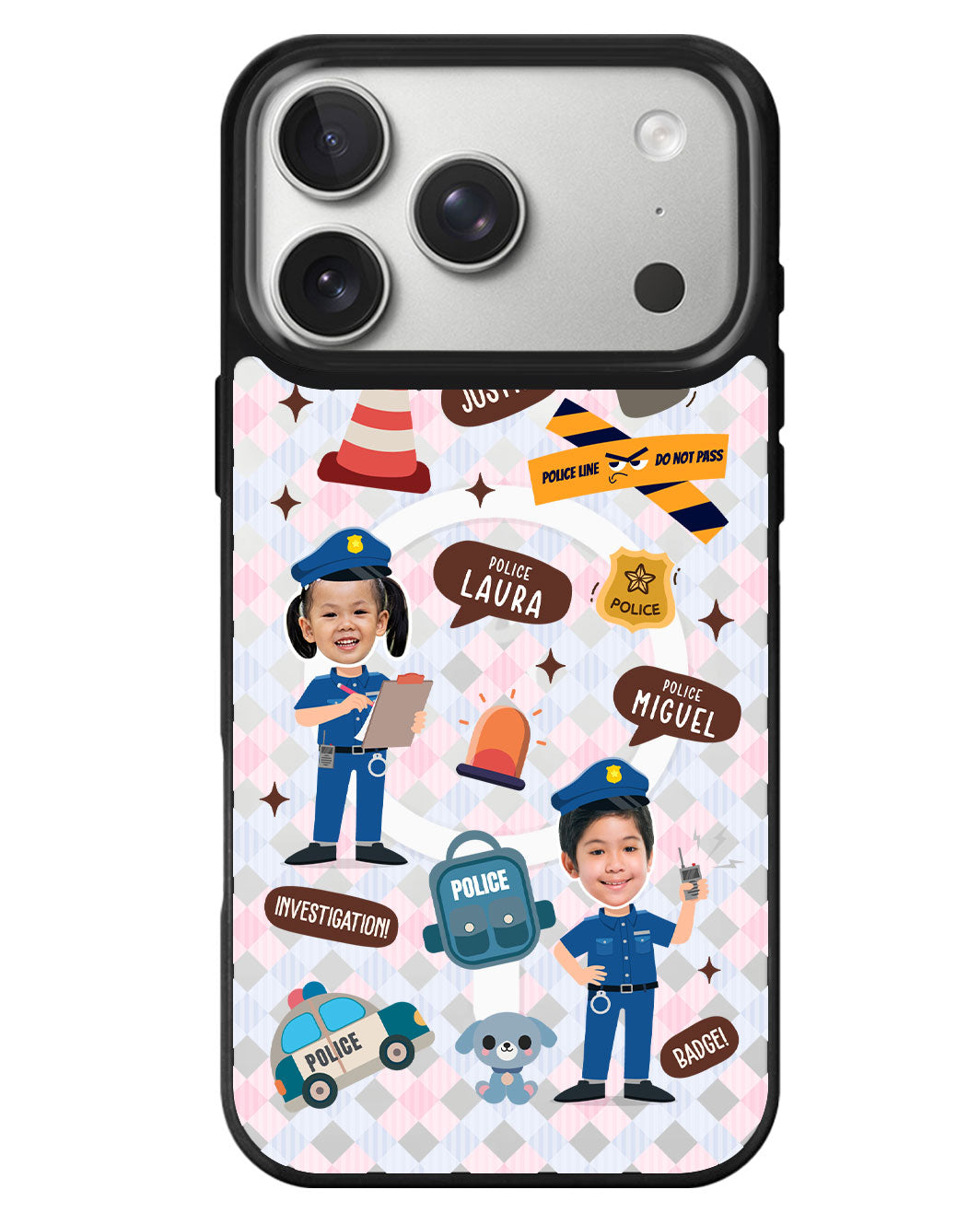 iPhone Rearguard MagSwap - Face Grid Dream Police