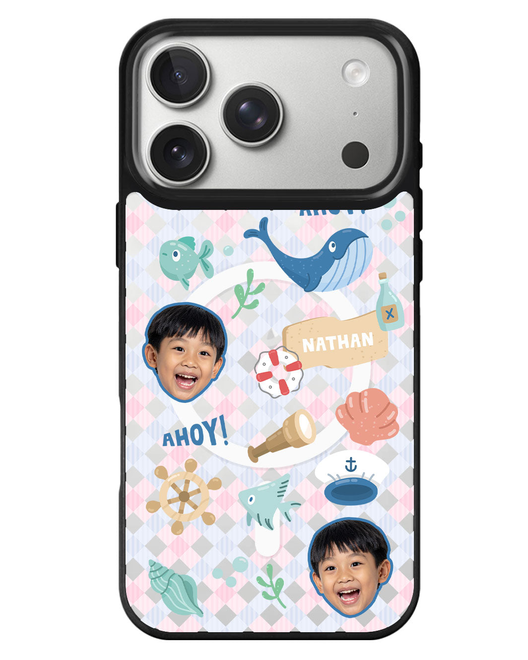 iPhone Rearguard MagSwap - Face Grid Sailor