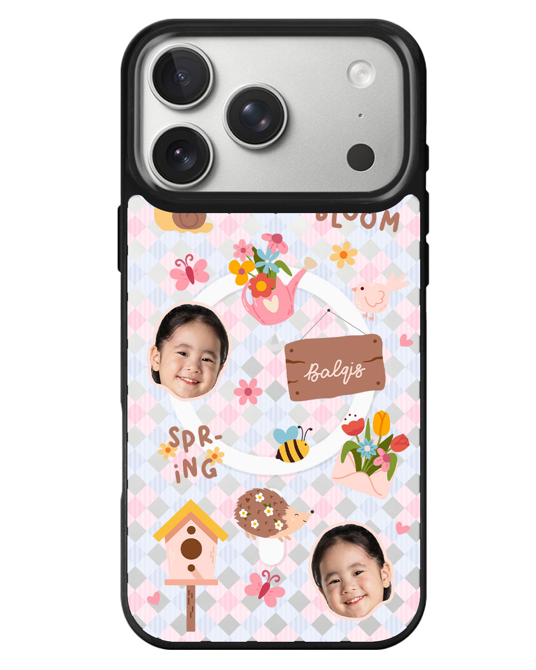 iPhone Rearguard MagSwap - Face Grid Spring Bloom