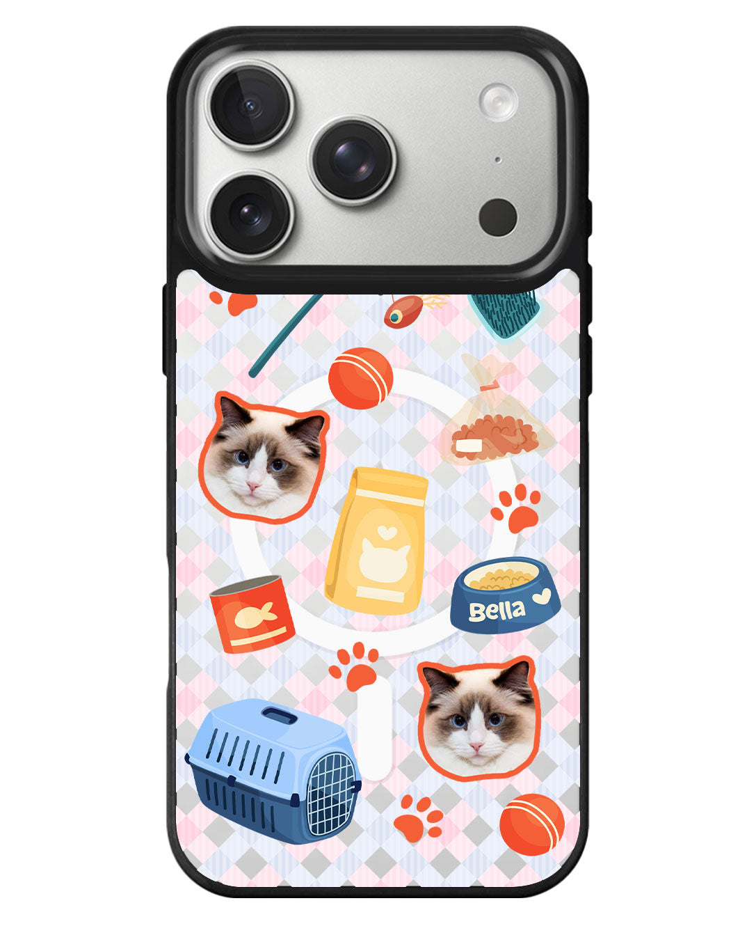 iPhone Rearguard MagSwap - Pet Grid Kitty Adventures