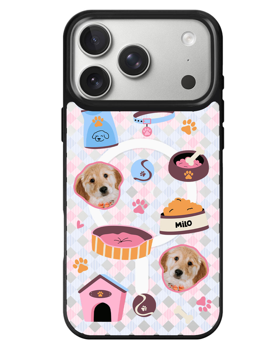 iPhone Rearguard MagSwap - Pet Grid Puppy Cozy Day